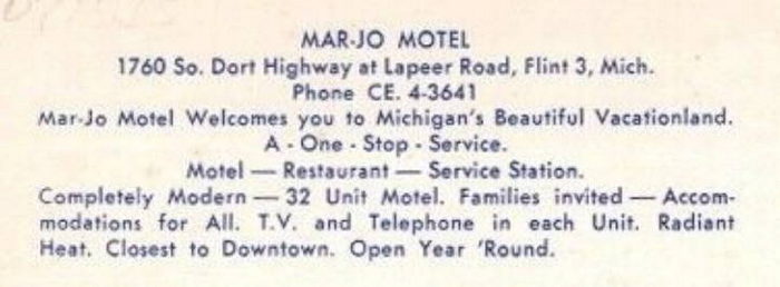 Mar-Jo Motel - Old Postcard (newer photo)